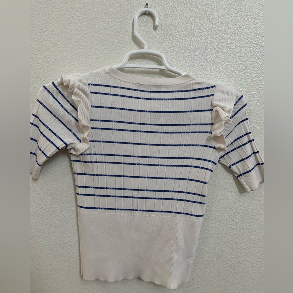 Ann Taylor Ruffle Shoulder Top - Picture 3 of 3